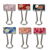 Japanese Floral Binder Clips Set of 6 – Aesthetic Decorative Desk Accessories Japanese Floral Binder Clips Set of 6 – Aesthetic Decorative Desk Accessories