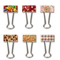 Dessert-Inspired Binder Clips – Set of 6 | Sweet Aesthetic Planner Accessories Dessert-Inspired Binder Clips – Set of 6 | Sweet Aesthetic Planner Accessories